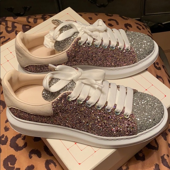 alexander mcqueen glitter sneakers